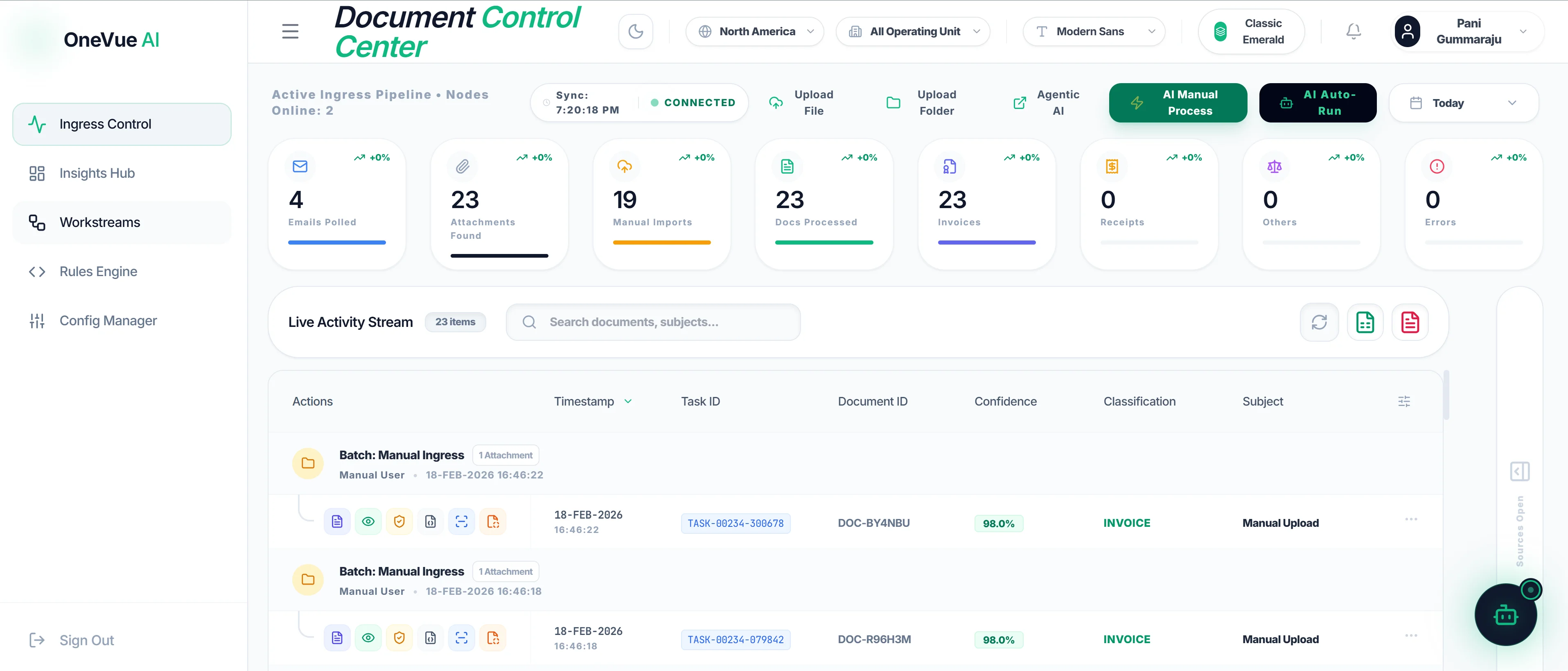 Email Notification flow interface screenshot